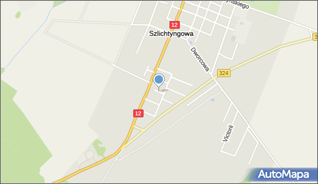 Szlichtyngowa, Kopernika Mikołaja, mapa Szlichtyngowa