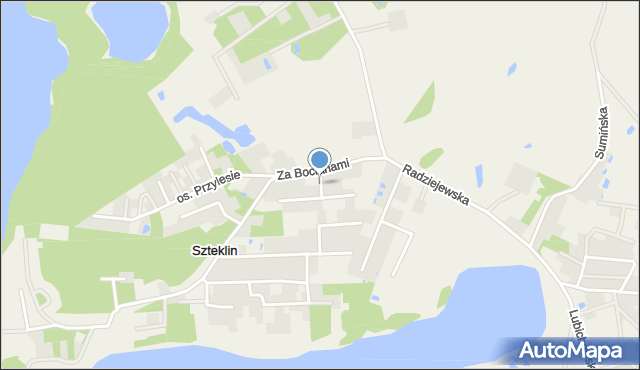 Szteklin, Korytybska, mapa Szteklin