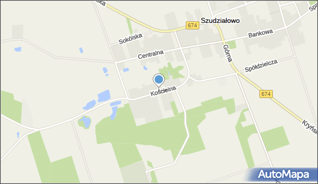 Szudziałowo, Kościelna, mapa Szudziałowo