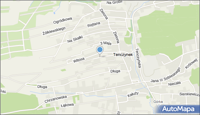 Tenczynek, Kolorowa, mapa Tenczynek