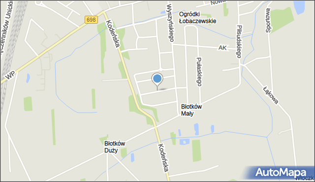 Terespol powiat bialski, Kozłowskiego Wincentego, mapa Terespol powiat bialski