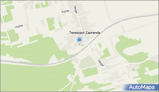 Tereszpol-Zaorenda, Kolejowa, mapa Tereszpol-Zaorenda