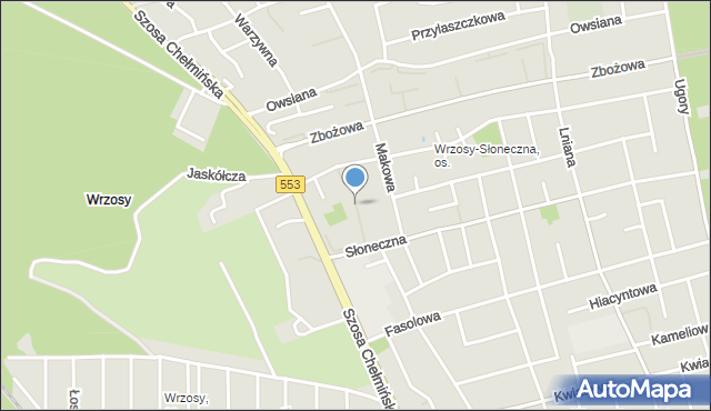 Toruń, Konopna, mapa Torunia