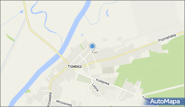 Trzebicz gmina Drezdenko, Kowalska, mapa Trzebicz gmina Drezdenko