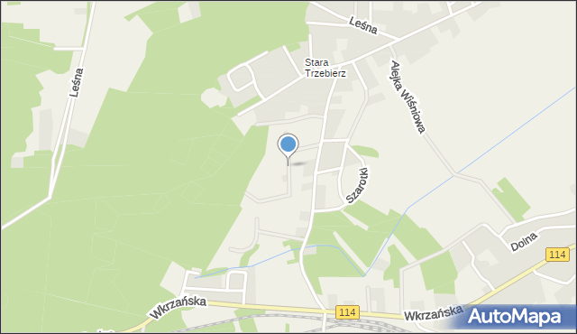 Trzebież, Konwaliowa, mapa Trzebież