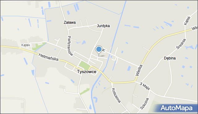 Tyszowce, Konfederacji Tyszowieckiej, mapa Tyszowce