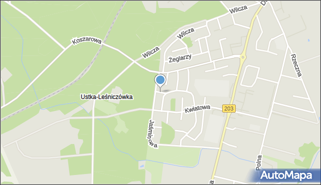 Ustka, Konwaliowa, mapa Ustka