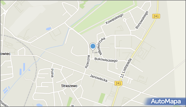 Wągrowiec, Kopernika Stanisława, ks., mapa Wągrowiec