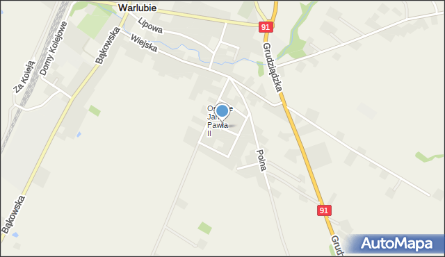 Warlubie, Konopnickiej Marii, mapa Warlubie