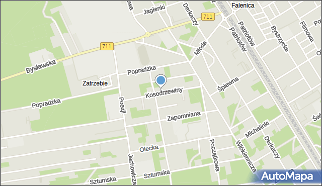 Warszawa, Kosodrzewiny, mapa Warszawy