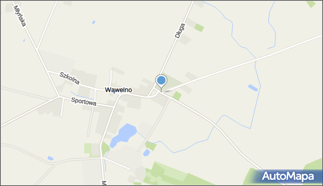 Wąwelno, Koronowska, mapa Wąwelno