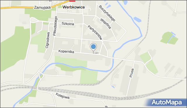 Werbkowice, Kopernika Mikołaja, mapa Werbkowice