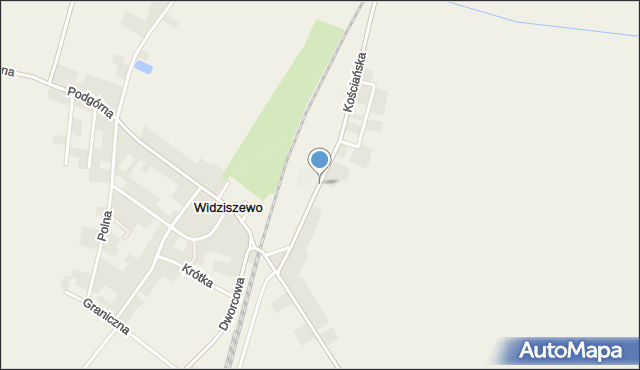 Widziszewo, Kościańska, mapa Widziszewo