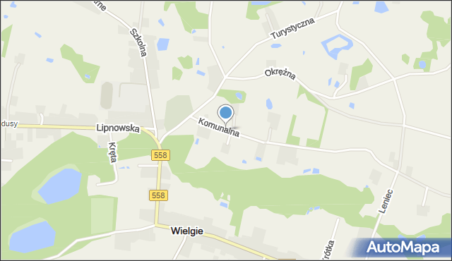 Wielgie powiat lipnowski, Komunalna, mapa Wielgie powiat lipnowski
