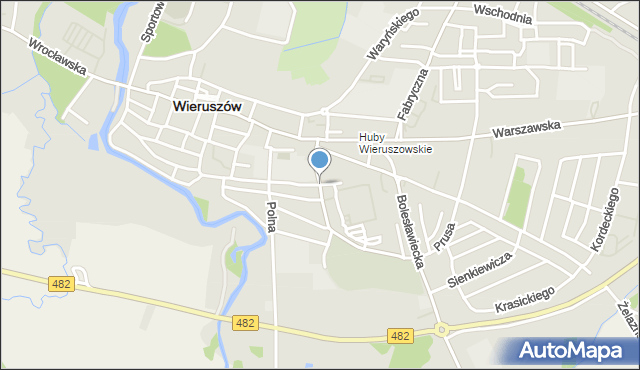 Wieruszów, Kopernika Mikołaja, mapa Wieruszów