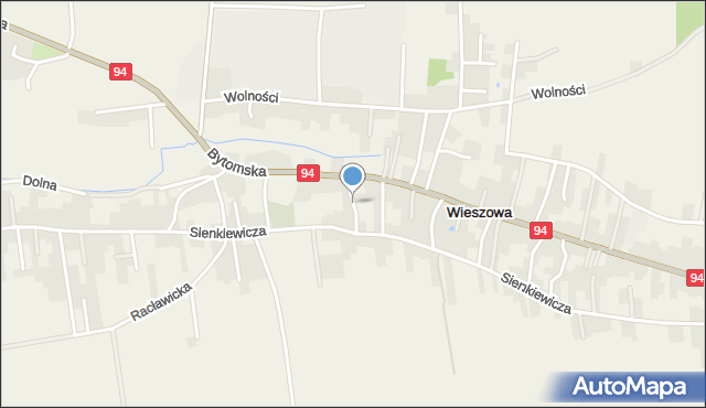 Wieszowa, Kochanowskiego Jana, mapa Wieszowa