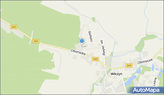 Wilczyn gmina Oborniki Śląskie, Kowalska, mapa Wilczyn gmina Oborniki Śląskie