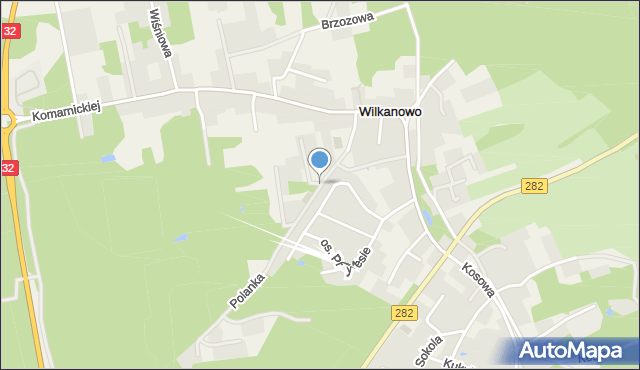 Wilkanowo gmina Świdnica, Kościelna, mapa Wilkanowo gmina Świdnica