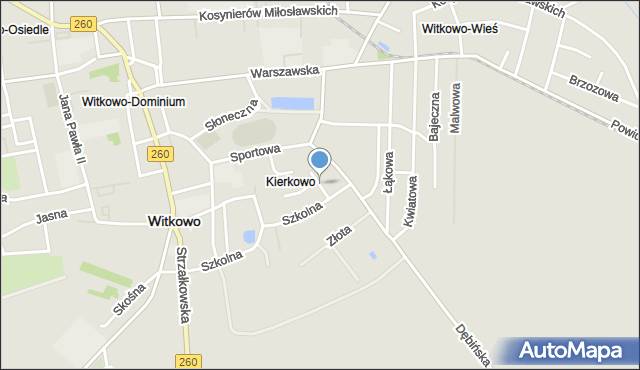Witkowo powiat gnieźnieński, Komisji Edukacji Narodowej, mapa Witkowo powiat gnieźnieński