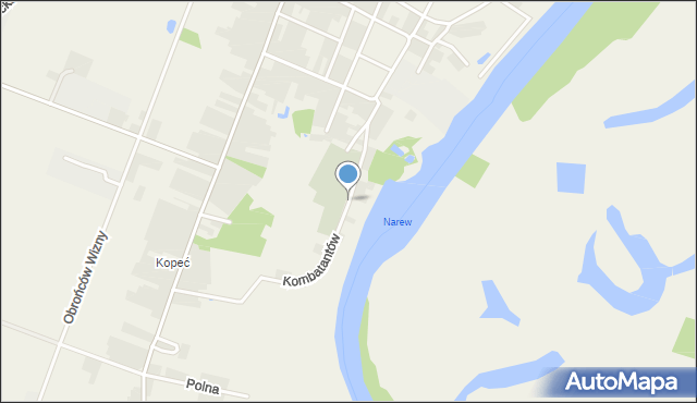 Wizna, Kombatantów, mapa Wizna