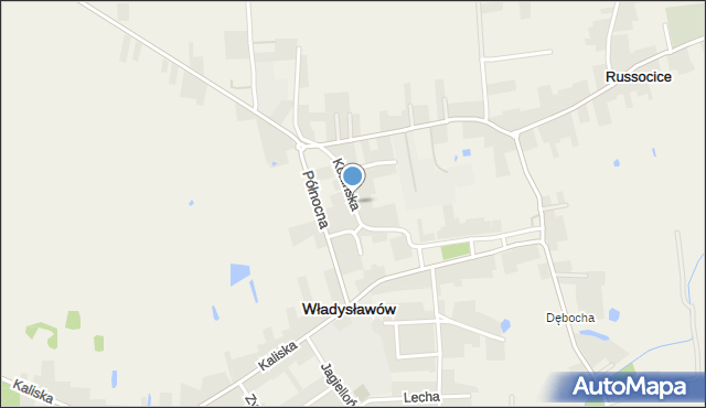 Władysławów powiat turecki, Konińska, mapa Władysławów powiat turecki