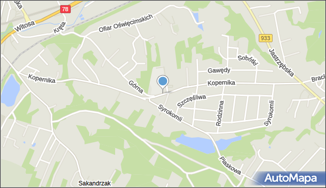Wodzisław Śląski, Kopernika Mikołaja, mapa Wodzisławia Śląskiego