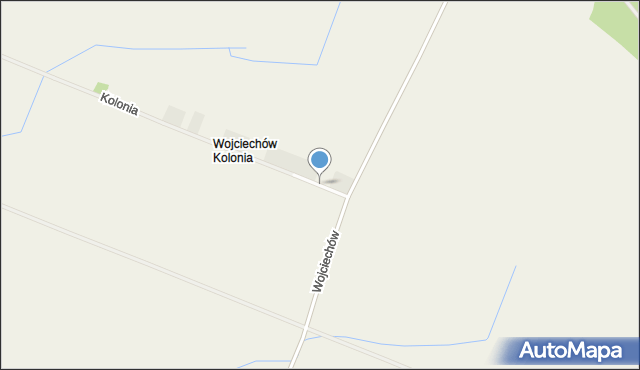 Wojciechów gmina Wilków, Kolonia, mapa Wojciechów gmina Wilków