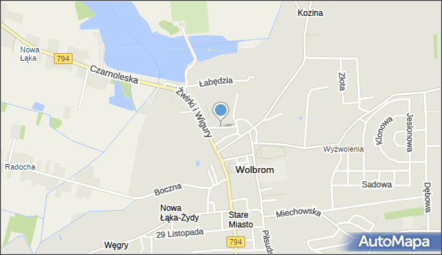 Wolbrom, Kotliny, mapa Wolbrom