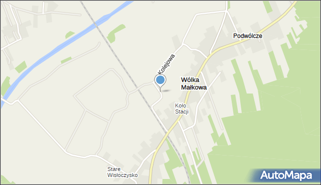 Wólka Małkowa, Kolejowa, mapa Wólka Małkowa