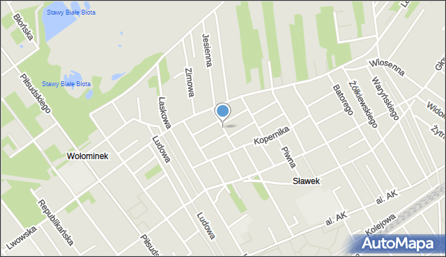 Wołomin, Kosmonautów, mapa Wołomin