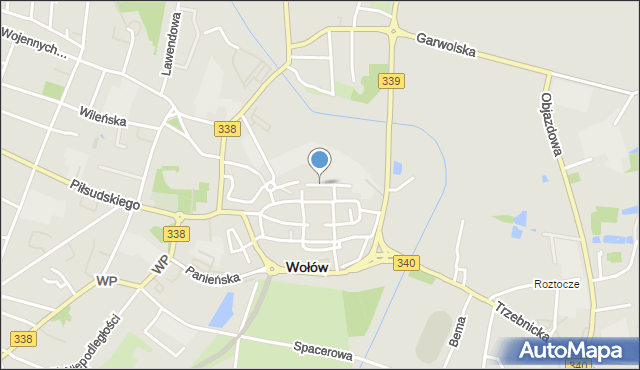 Wołów, Kołłątaja Hugo, mapa Wołów