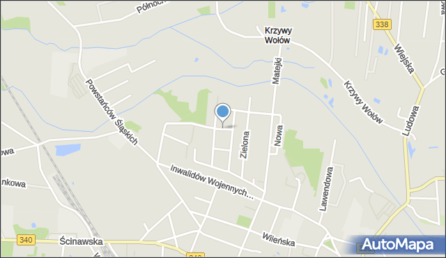 Wołów, Konwaliowa, mapa Wołów