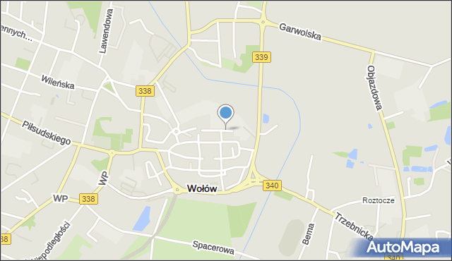 Wołów, Koszarowa, mapa Wołów