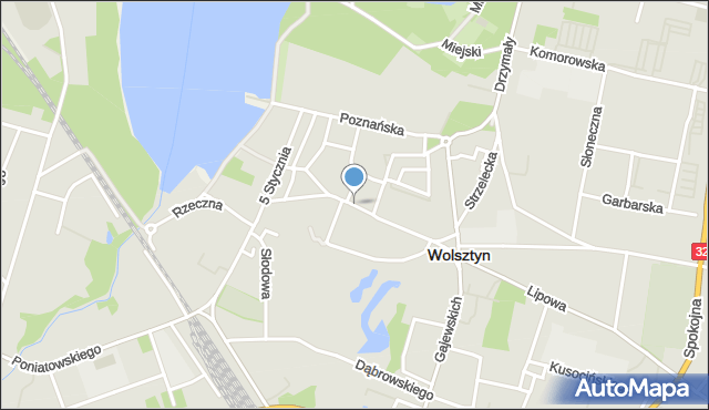 Wolsztyn, Kocha, dr., mapa Wolsztyn