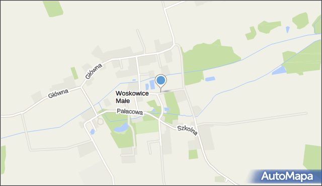 Woskowice Małe, Kościelna, mapa Woskowice Małe