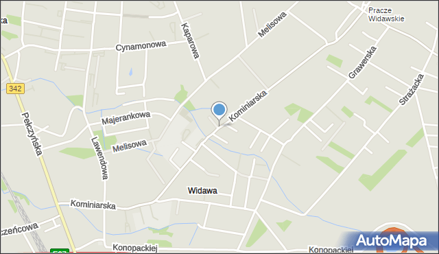 Wrocław, Kominiarska, mapa Wrocławia