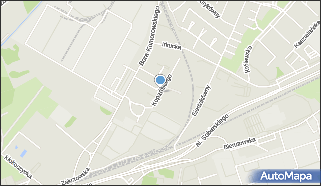 Wrocław, Kopańskiego Stanisława, gen., mapa Wrocławia