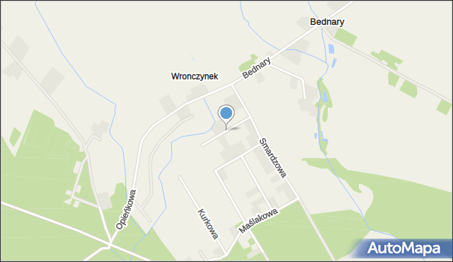 Wronczynek, Koźlarzowa, mapa Wronczynek