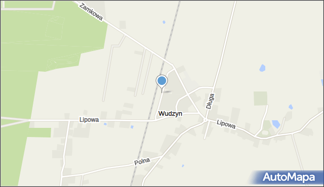 Wudzyn, Kolejowa, mapa Wudzyn