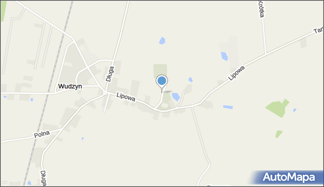 Wudzyn, Kościelna, mapa Wudzyn