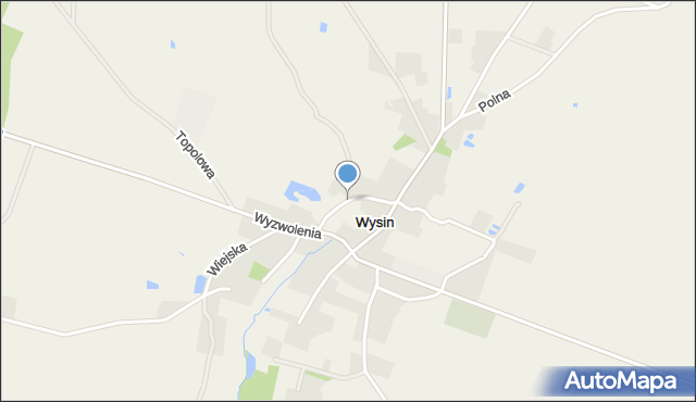 Wysin, Kościelna, mapa Wysin