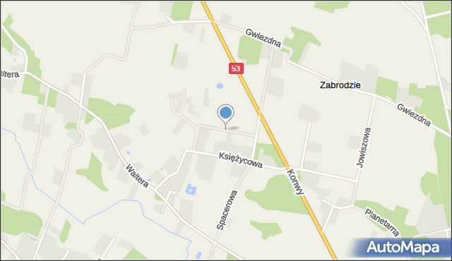 Zabrodzie gmina Olszewo-Borki, Kopernika Mikołaja, mapa Zabrodzie gmina Olszewo-Borki