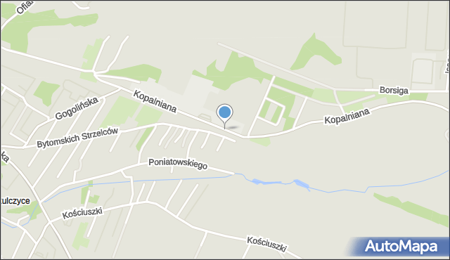 Zabrze, Kopalniana, mapa Zabrza