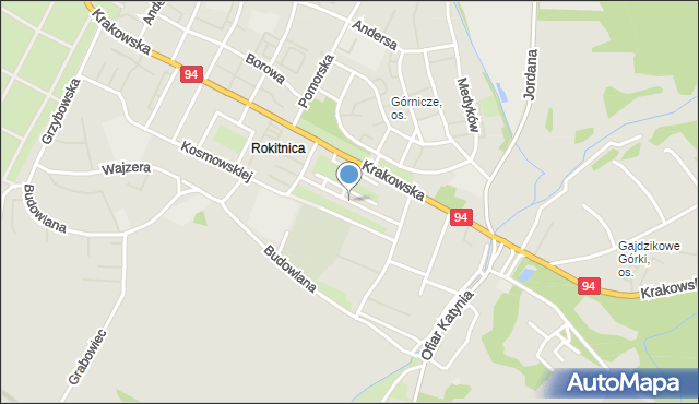 Zabrze, Kołobrzeska, mapa Zabrza