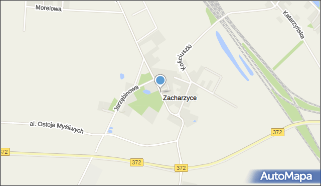 Zacharzyce, Kościuszki Tadeusza, gen., mapa Zacharzyce