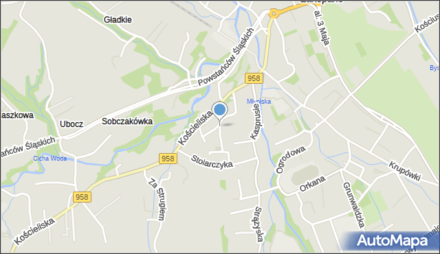 Zakopane, Kościelna, mapa Zakopanego