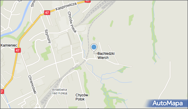 Zakopane, Kosodrzewiny, mapa Zakopanego