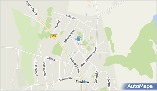 Zawidów, Konopnickiej Marii, mapa Zawidów