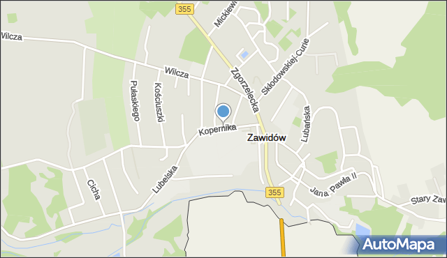 Zawidów, Kopernika Mikołaja, mapa Zawidów