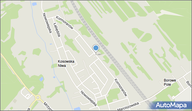 Zawiercie, Kormoranów, mapa Zawiercie